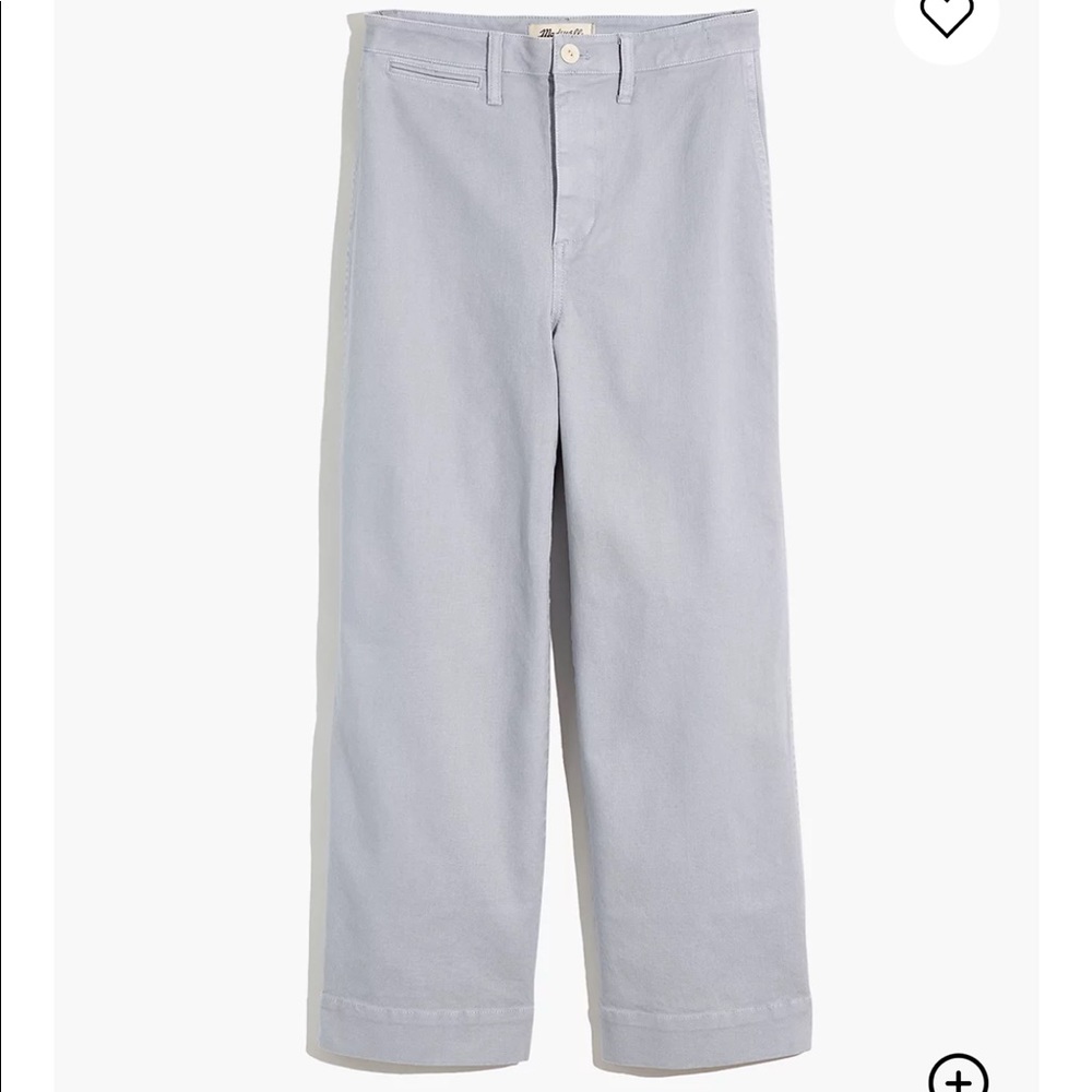 Madewell Dusty Blue Wide Leg Crop Pant